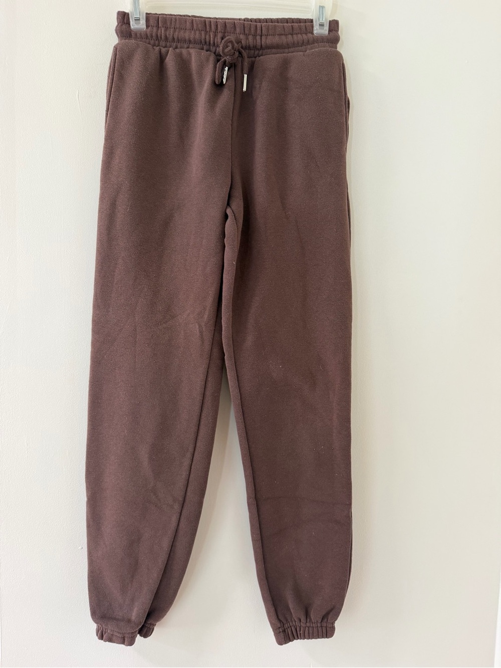 Better Together Fleece Joggers Women XS Brown Like New STK9528 Drawstring